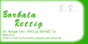borbala rettig business card